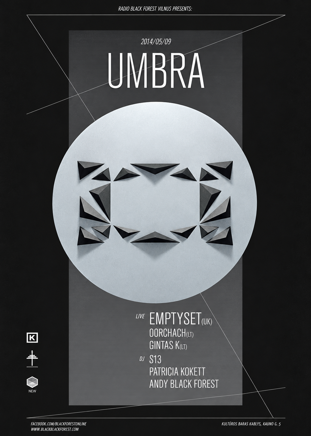 UMBRA 2014 poster with Emptyset and DJ S13