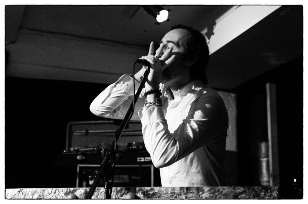 Daniel O’Sullivan performing with This Is Not This Heat.