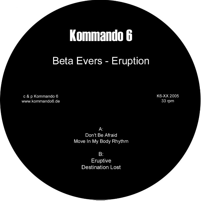 Beta Evers — Eruption release artwork