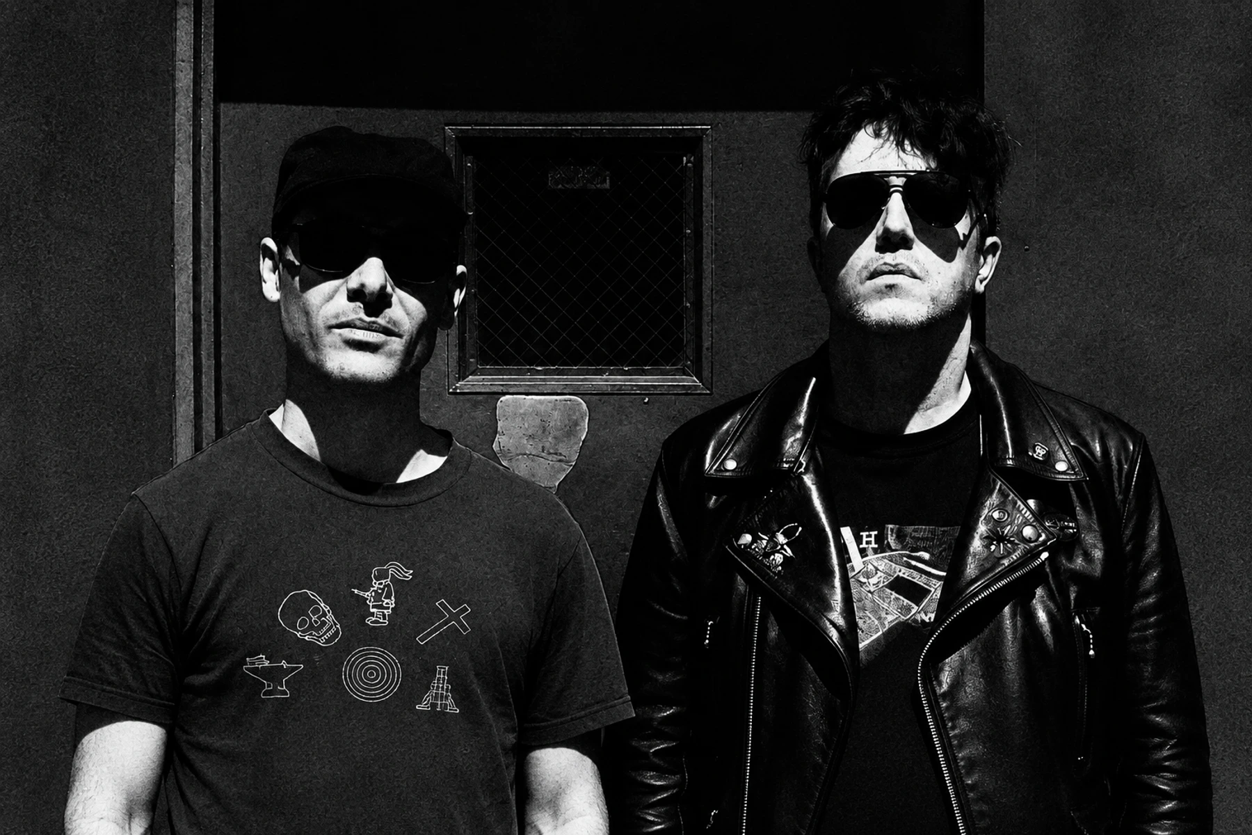 Dave Foster and Richard Oddie / O/H, black-and-white portrait.