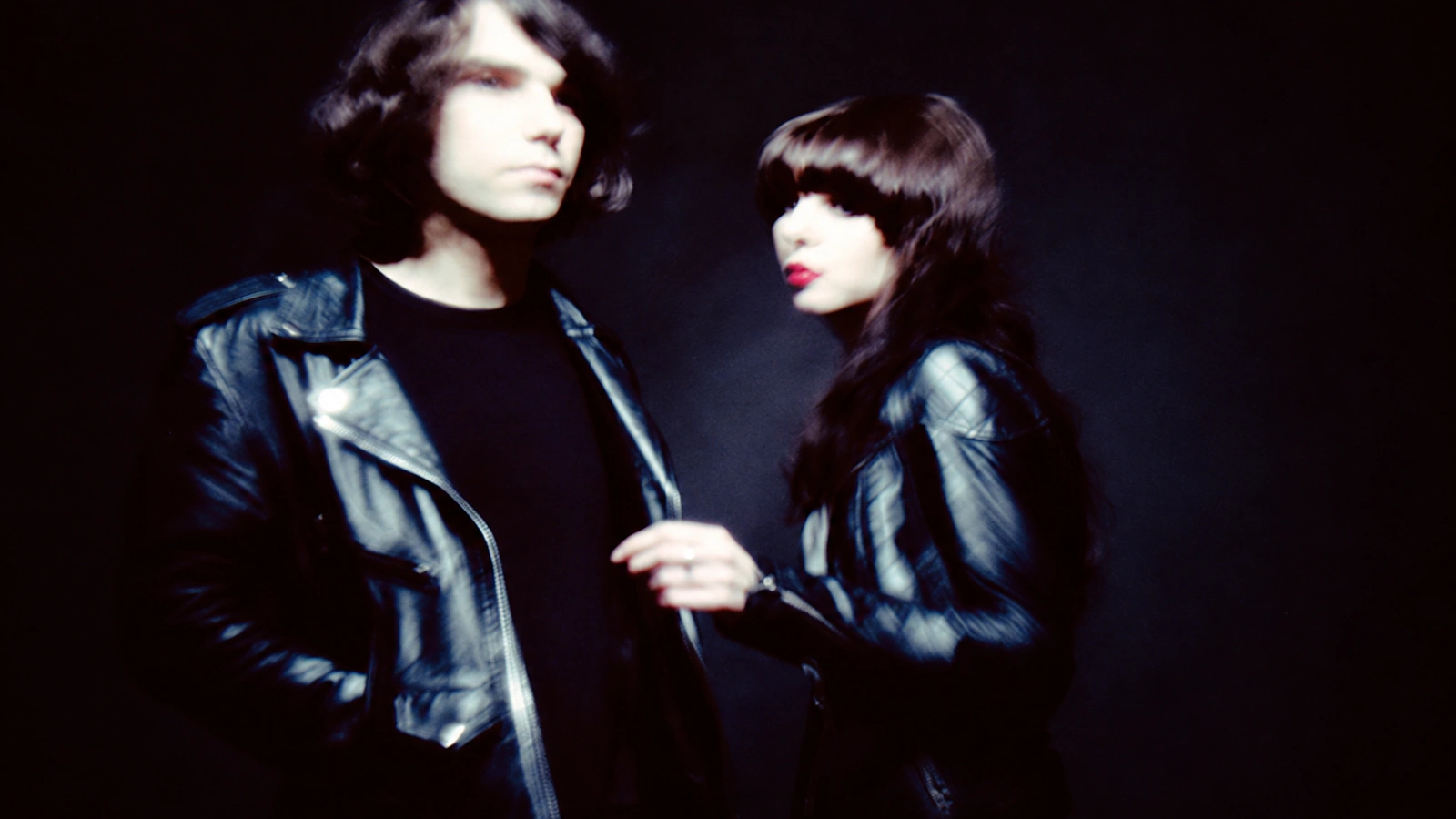 The KVB, Nicholas Wood and Kat Day, together in a cool-toned archival portrait.