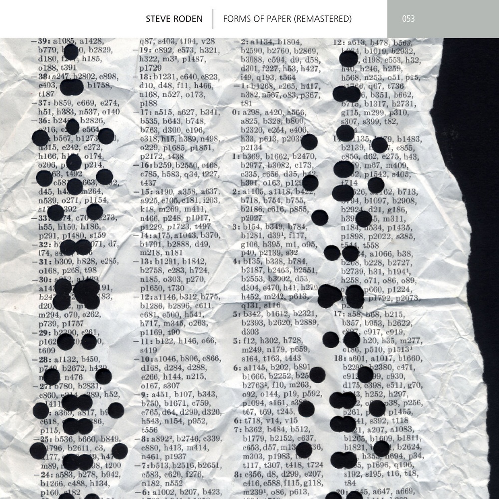STEVE RODEN — Forms of Paper (remastered) release artwork