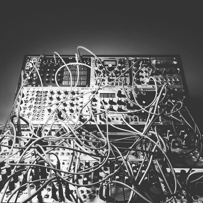 Julien Bayle’s modular synthesizer setup.