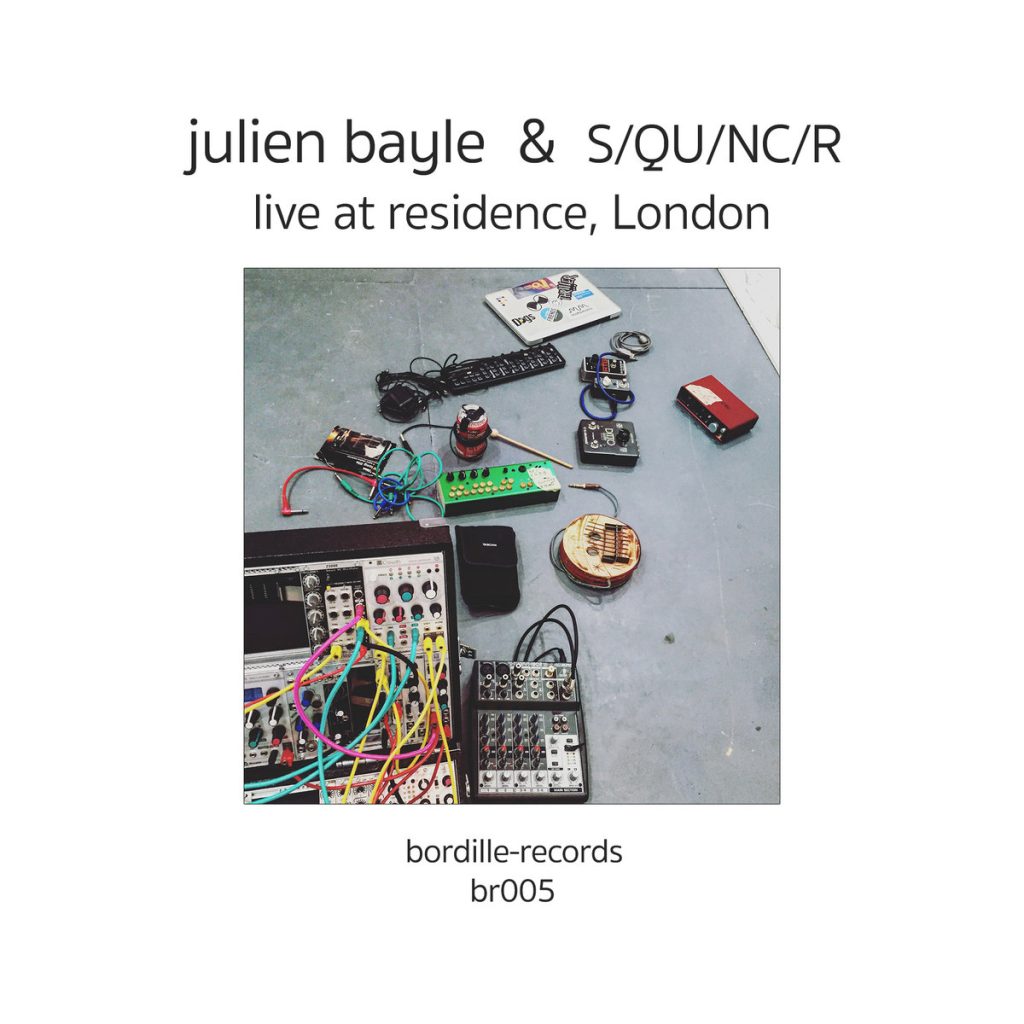 julien bayle + s/qu/nc/r — live at Residence, London release artwork