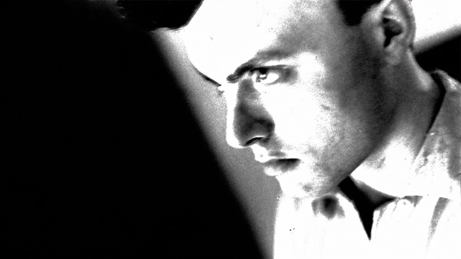 Das Ding in a high-contrast black-and-white portrait.