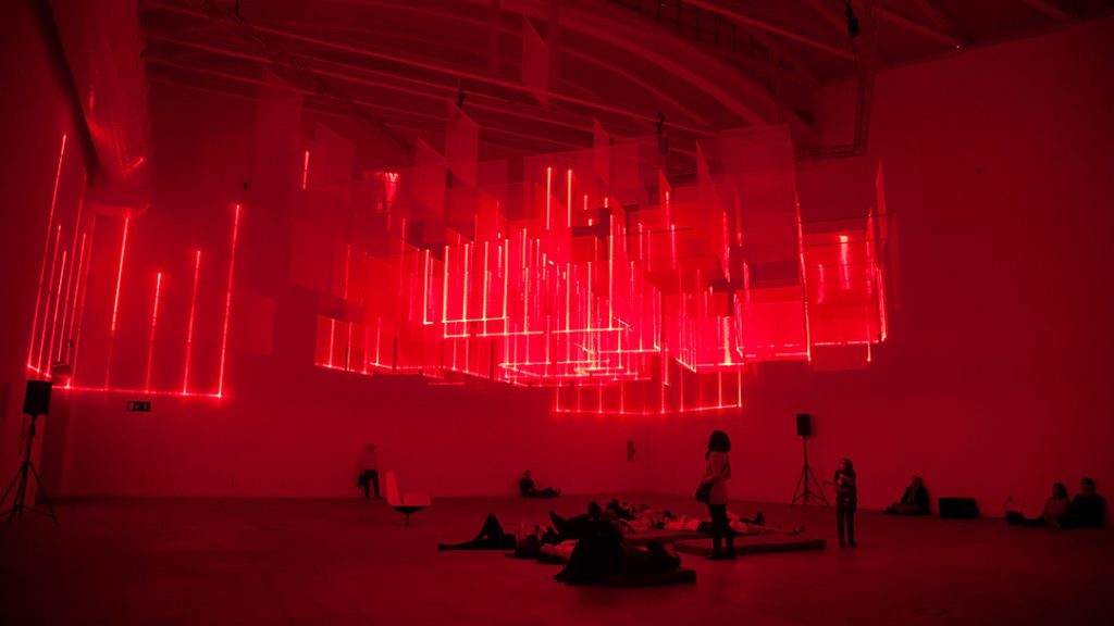 Robert Henke at L.E.V. 2016. Photo by Piru de la Puente