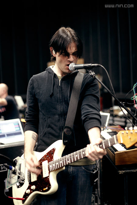 Alessandro Cortini at Nine Inch Nails rehearsals in June 2008