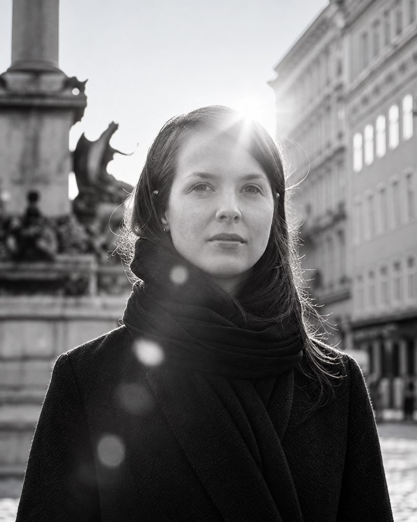 Gedvilė Bunikytė in an outdoor portrait