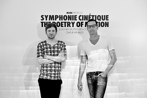 Joachim Sauter and Ólafur Arnalds during Symphonie Cinétique