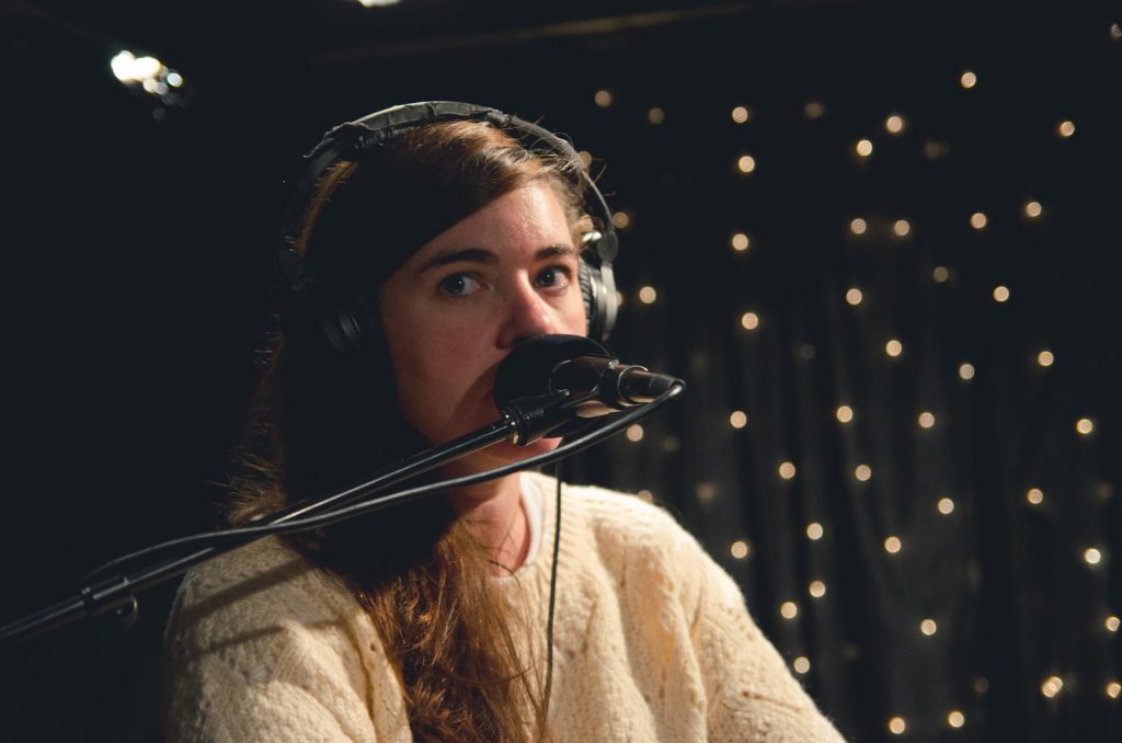 Julianna Barwick singing during a KEXP session