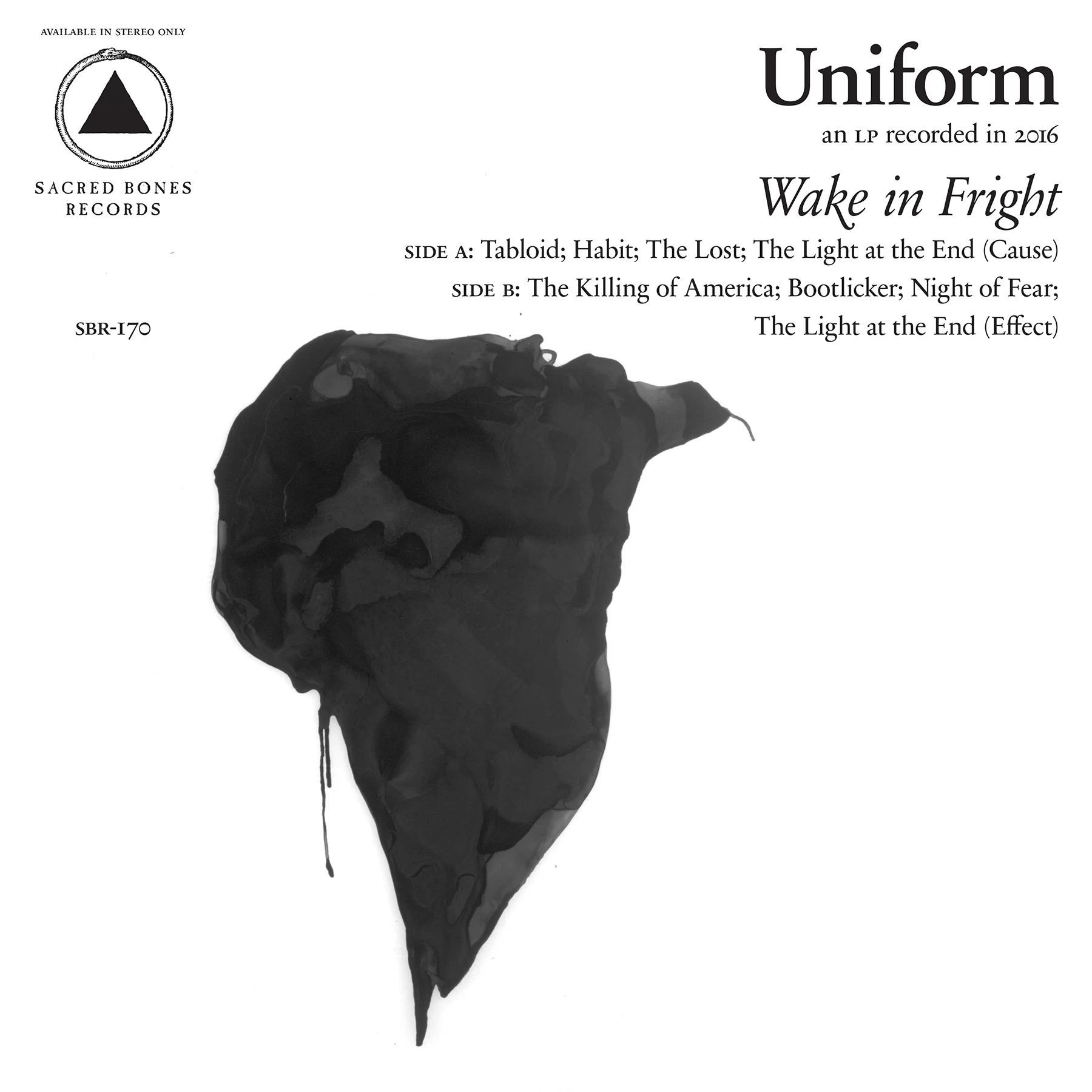 Uniform — Wake in Fright release artwork