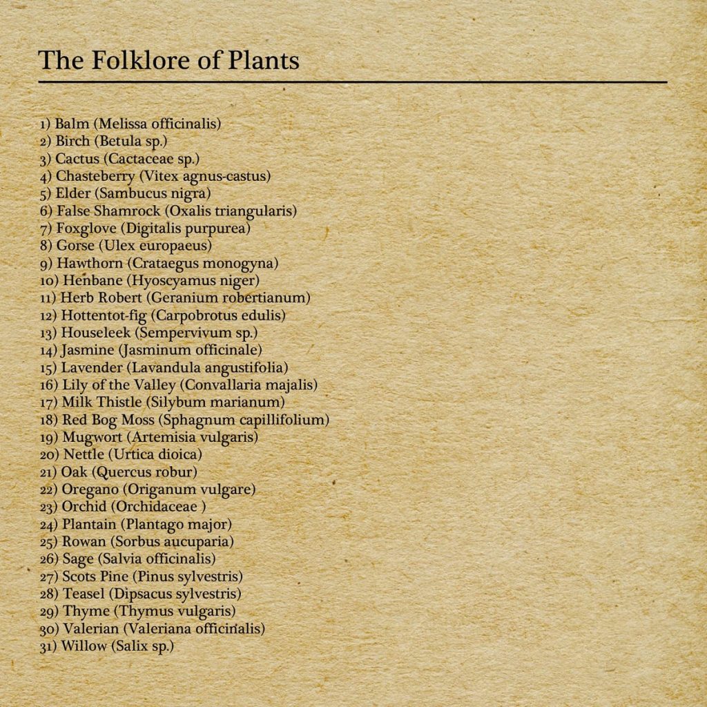 Various — The Folklore Of Plants Volume 1 release artwork