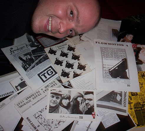 Frank Maier beside recordings and archival documents.